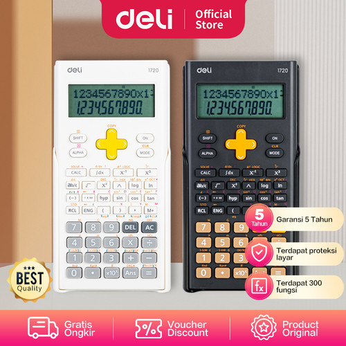 [EZO.7000790] Deli Scientific Calculator / Kalkulator Ilmiah 300 fungsi E1720