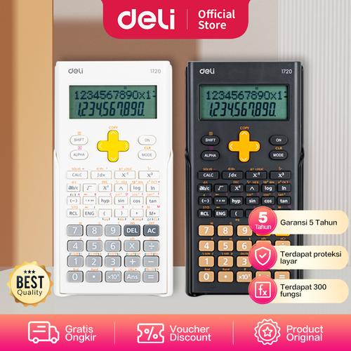 [EZO.7000790] Deli Scientific Calculator / Kalkulator Ilmiah 300 fungsi E1720