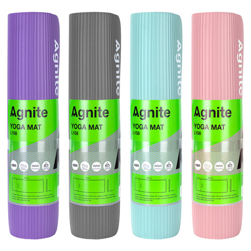 [EZO.7002209] Deli Agnite Yoga Mat / Matras Yoga 8/10mm Bahan NBR Gratis Tas EL1XX