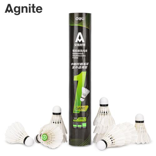 [EZO.7000829] Deli Agnite Shuttlecocks / Kok Bulu Tangkis Premium Isi 12pcs F2202
