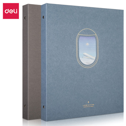 [EZO.7002217] Deli Ring File/ Photocard Album Bahan PP 40Lembar 3Ring Binder 65360