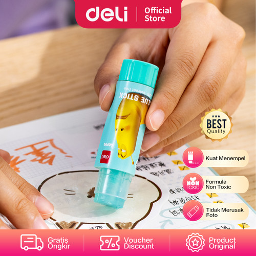 [EZO.7002222] Deli Larva Glue Stick/Lem Stik 8gram Desain Lucu Tidak Beracun EA211