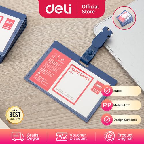 [EZO.7002232] Deli Name Badge / Tag Nama Horizontal Isi 50pcs 110×68mm E5742