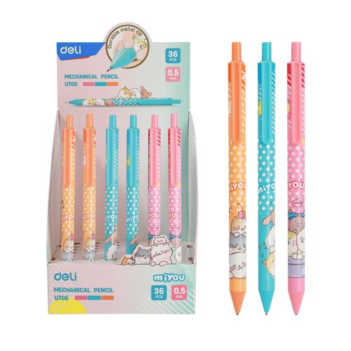 [EZO.7000848] Deli Mechanical Pencil / Pensil Mekanik 0.5/0.7mm Design Miyou EU70X