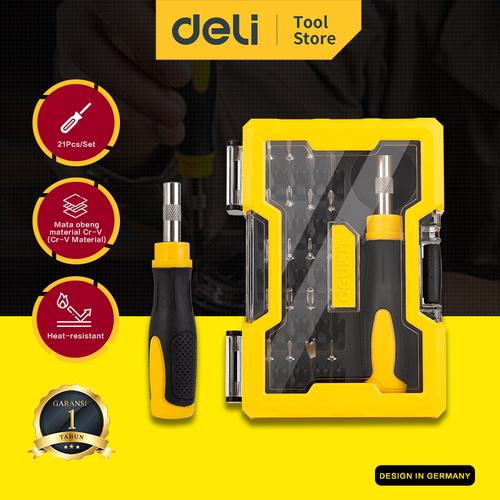 [EZO.7000882] Deli Precision Screwdriver Set / Obeng presisi 21pcs/set DL1021D