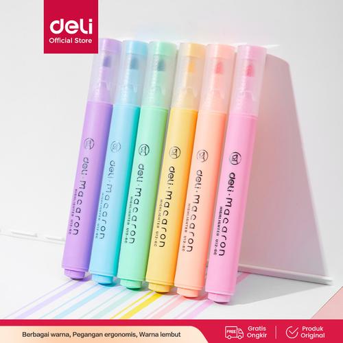 [EZO.7000849] Deli Highlighter/Highligther Warna Pastel Isi 6C Design Miyou EU12-6C