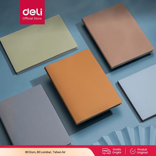 [EZO.7000850] Deli Notebook / Buku Catatan Ukuran 25K 80Lmbr Cover Waterproof 22263