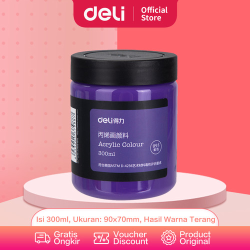 [EZO.7000856] Deli Acrylic paint / Cat Akrilik Isi 300ml Hasil Warna Terang 73875