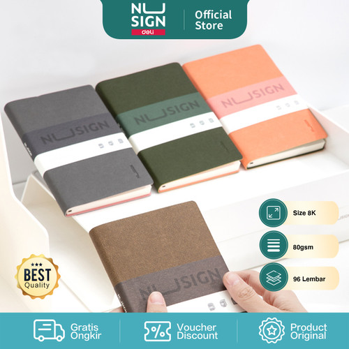 [EZO.7002260] Deli Nusign Notebook / Notebook 48k 96 Lembar Kertas 80gsm NS263