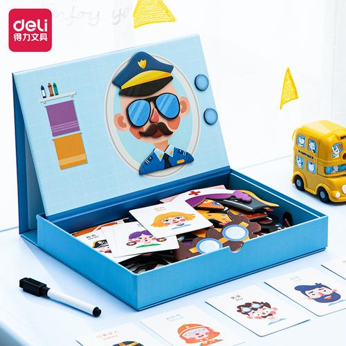 [EZO.7002266] Deli Puzzle Alphanumeric/ Mainan Edukasi Puzzle Magnet Alfabet 7455X