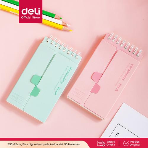 [EZO.7002270] Deli Spiral Notebook / Notes 90Lembar Kertas 70gsm Desain 2 Sisi 24210