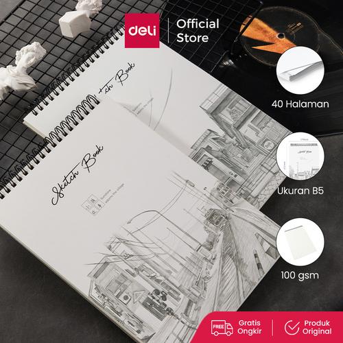 [EZO.7000869] Deli Buku Gambar & Sketsa Size B5 Vertikal 40 halaman 73628
