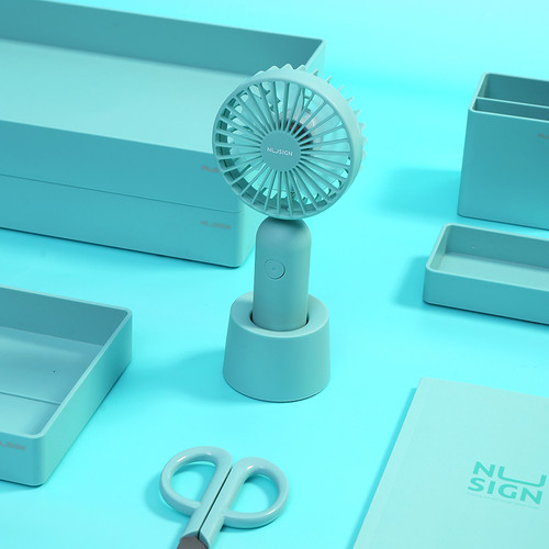 [EZO.7002325] Deli Mini Fan / Kipas Mini 2200mah Bisa Diputar Material ABS NS916
