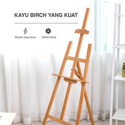 [EZO.7002326] Deli Easel / Stand Meja Kayu Kokoh Untuk Menggambar 116.3x58cm 73879