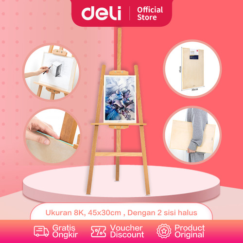 [EZO.7002327] Deli Sketching Board / Papan Lukis Papan Gambar 2 Sisi Ukuran 8K 73903