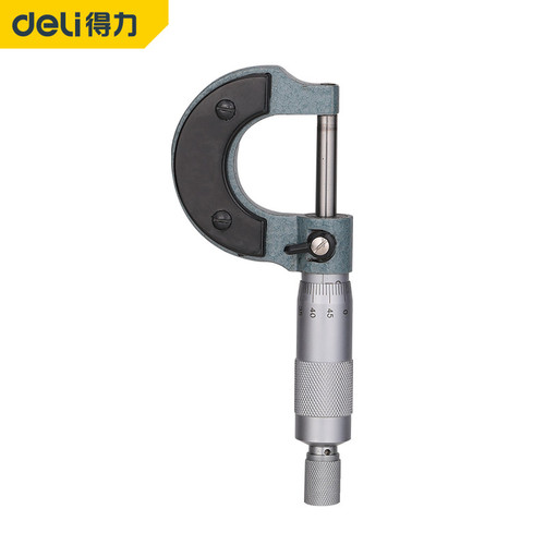 [EZO.7000918] Deli Micrometer / Alat Ukur Ketebalan Besi Perhitungan Akurat DL9325