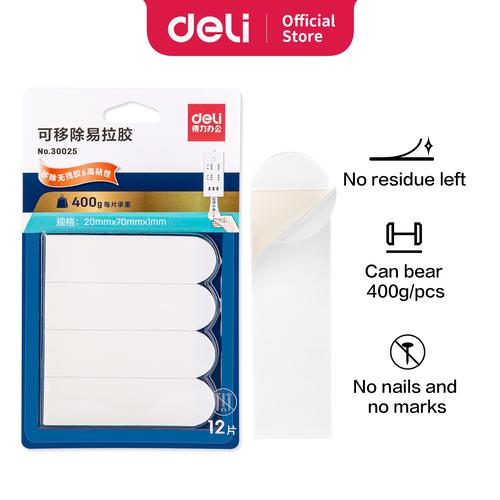 [EZO.7002374] Deli Mounting Tape / Mounting Tape 20x70mm Isi 12Pcs/Pack 30025