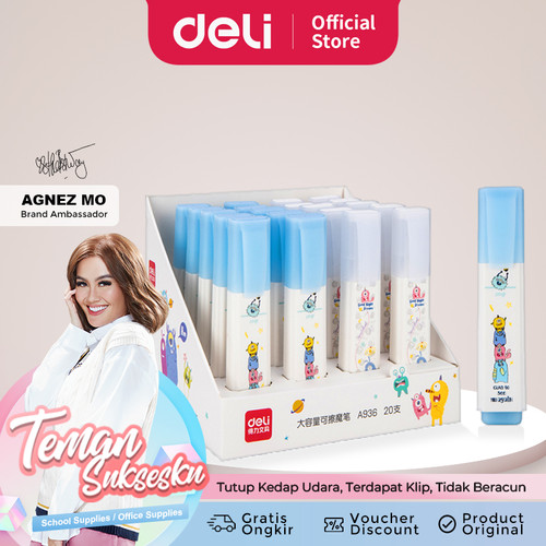 [EZO.7000939] Deli Erasable Pen / Penghapus Pulpen Ujung Miring Tidak Beracun A936