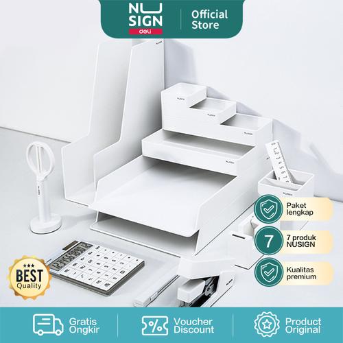 [EZO.7002385] Deli Nusign Desk Organizer / Rak Kertas Space Besar 3 Warna NS001