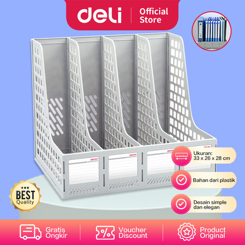 [EZO.7000944] Deli Rak Kertas / File Berbahan Plastik 4 kotak 33777