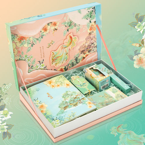 [EZO.7002388] Deli Gift Box Dengan Buku Gel Pen Stick Notes SZ627