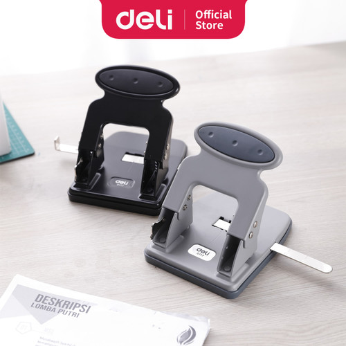 [EZO.7002390] Deli Punch / Pembolong Kertas Hingga 35 Lembar Dengan Penggaris E0117
