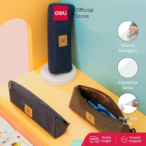 [EZO.7000961] Deli Pencil Pouch/Tempat Pensil Penyimpanan Besar design simple 670XX