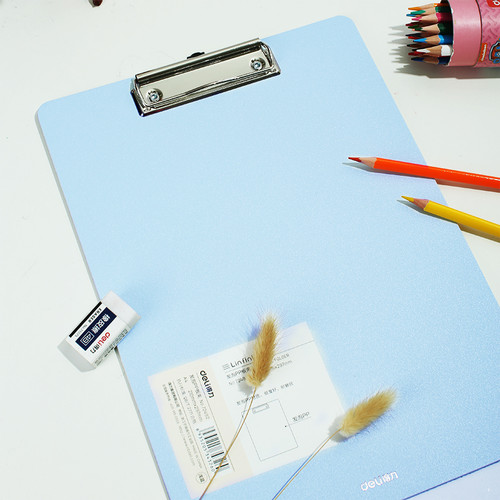[EZO.7000950] Deli Clipboard / Papan Jalan A4 Warna Pastel PP Foam 3 Warna 72492