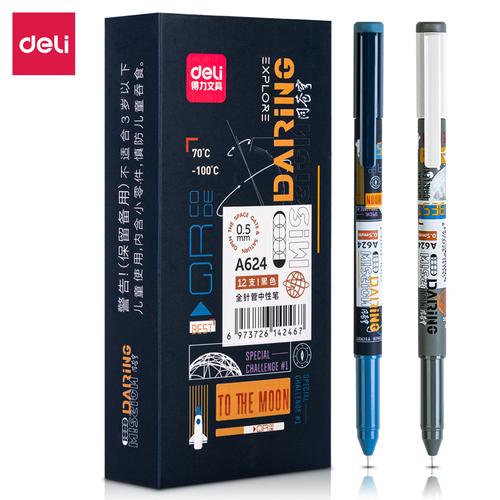 [EZO.7002394] Deli Gel Pen / Gel Pen Bertema Astronot 0.5mm Tinta Halus A624