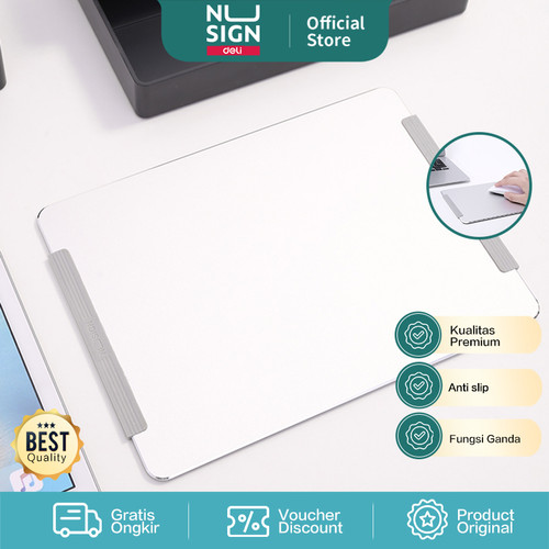 [EZO.7002397] Nusign Mouse Pad / Tatakan Mouse Metal Permukaan Halus 2 Sisi NS816