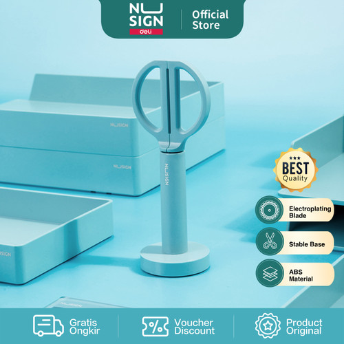 [EZO.7000968] Nusign Scissors / Gunting Dengan Tempat Anti Slip Colorfull NS051