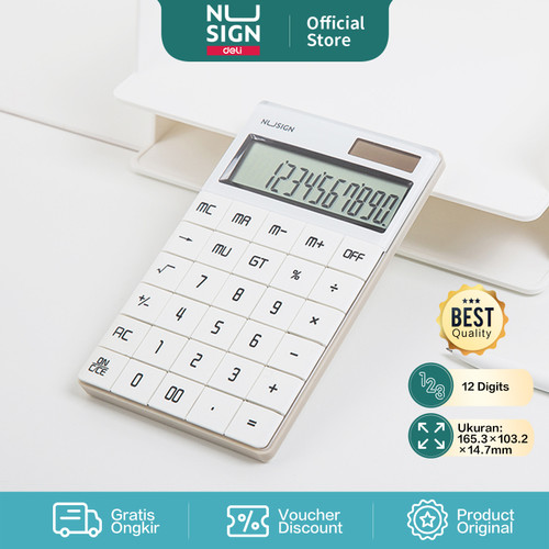 [EZO.7002400] Nusign Calculator / Kalkulator 12 Digit LCD Besar Colorfull NS041