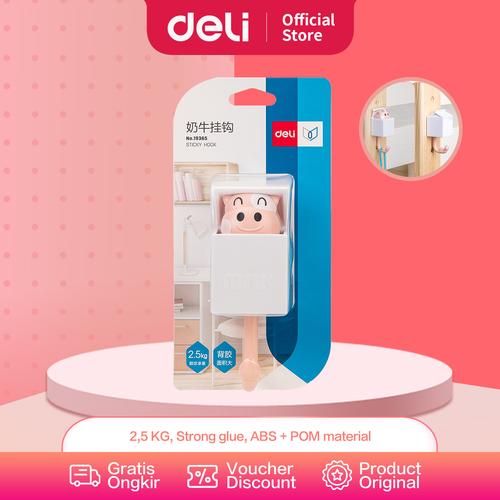 [EZO.7002367] Deli Hanger Hook Up Gantungan Tempel Dinding Kuat Hingga 2,5Kg 19365