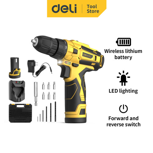 [EZO.7002405] Deli Mesin Bor Listrik 12V Single/Dual Battery Tanpa Kabel DL626X
