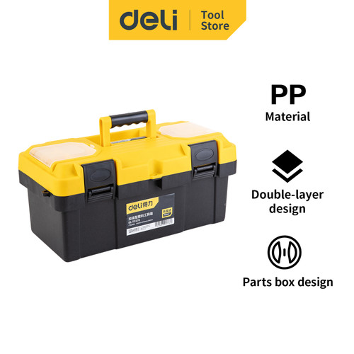 [EZO.7002412] Deli Toolboxes/Kotak Perkakas 17 inch Bahan PP Tahan lama DL-TC270