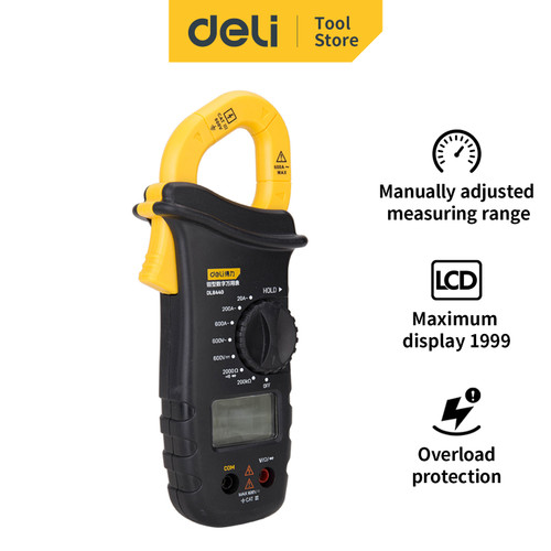 [EZO.7001000] Deli Multimeters /Alat Ukur Arus Listrik Digital 600V AC DC DL8440