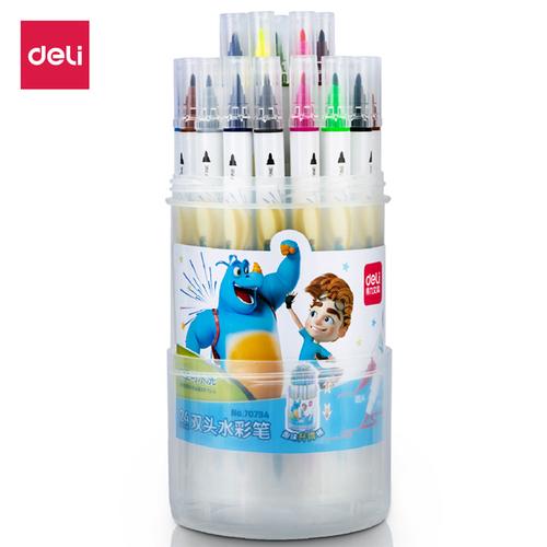 [EZO.7001021] Deli Felt Pen / Spidol Dengan 2 Ujung Kuas Dan Pensil 70734
