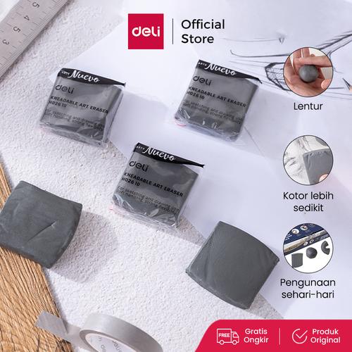 [EZO.7002450] Deli School Eraser / Penghapus Bisa Dibentuk Sesuai Keinginan EH02610