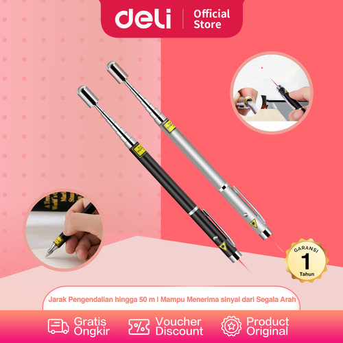 [EZO.7002454] Deli Laser Pointer Wireless 3in1 PenLaser Presentasi Bisa Ditulis 3934