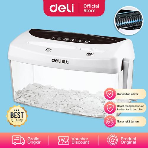 [EZO.7001024] Deli Paper Shredder Penghancur Kertas Manual A4 Uk 4 Liter 9935