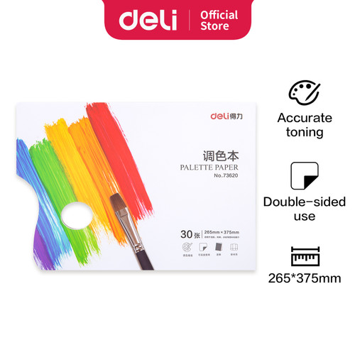 [EZO.7001058] Deli Pallete Paper /Palet Kertas Untuk Mencampur Warna 30Halaman 7362X