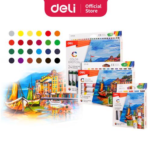 [EZO.7001061] Deli Cat Gouache / Cat Guas 5/12/24 Warna Kemasan Kotak 12ml EC11