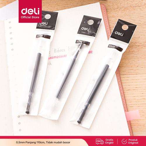 [EZO.7001027] Deli Gel Pen Refill/ Isi Pulpen Gel 0.5mm Panjang Pulpen 110mm S260