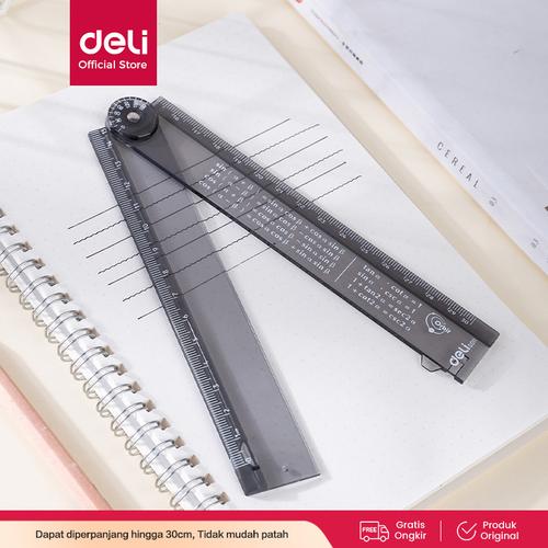 [EZO.7001031] Deli Foldable Ruler/ Penggaris Dapat Dilipat Panjang 30cm EG01102