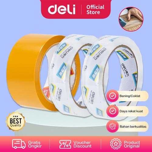 [EZO.7001069] Deli Sealing Tape Selotip Isolasi Coklat 48mm*100y*50um 30239