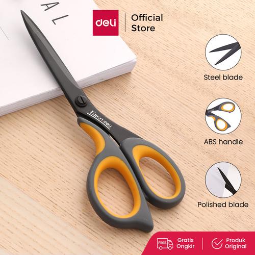 [EZO.7001041] Deli Teflon Scissors/Gunting Teflon 210mm Anti Lengket E77757