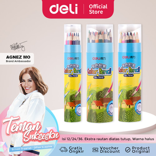 [EZO.7002485] Deli Pensil Warna Youku Warna Cerah Bentuk Heksagonal 36 Warna 7015