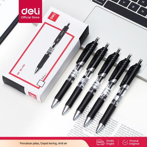 [EZO.7001079] Deli Pulpen gel Warna Merah 0.5 mm Retractable S01