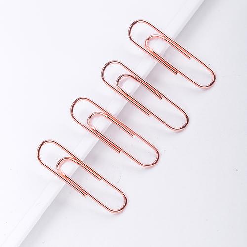 [EZO.7002498] Deli Paper Clip / Penjepit Kertas Rose Gold Ukuran 8x29 mm 78510