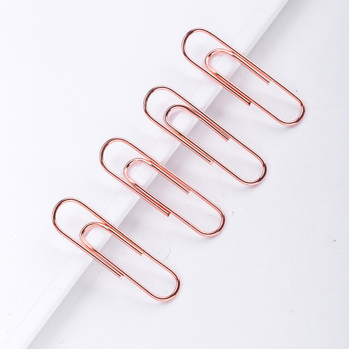 [EZO.7002498] Deli Paper Clip / Penjepit Kertas Rose Gold Ukuran 8x29 mm 78510